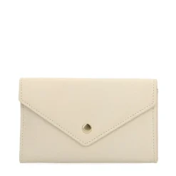 Manfield Off white leren portemonne^ Portemonnees