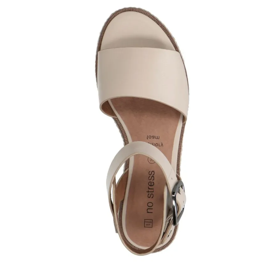 No Stress Off white leren sandalen^DAMES Sandalen