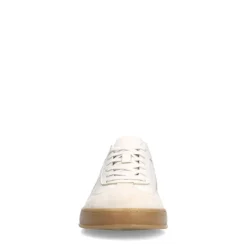 Manfield Off white leren sneakers met suède details^Heren Sneakers