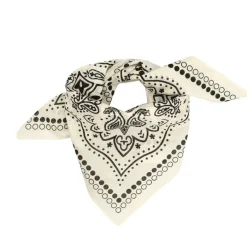 Manfield Off white sjaaltje met zwarte details^ Sjaals