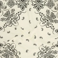 Manfield Off white sjaaltje met zwarte details^ Sjaals