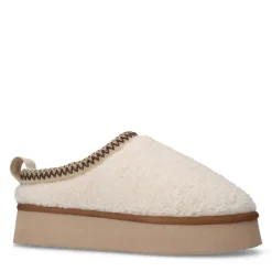 Manfield Off white teddy instappers^DAMES Pantoffels