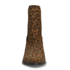Manfield Panterprint leren cowboy laarzen^DAMES Enkellaarsjes