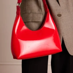 Manfield Rode lak handtas^ Handtassen