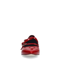 Manfield Rode lakleren loafers met hak^DAMES Loafers