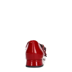 Manfield Rode lakleren loafers met hak^DAMES Loafers