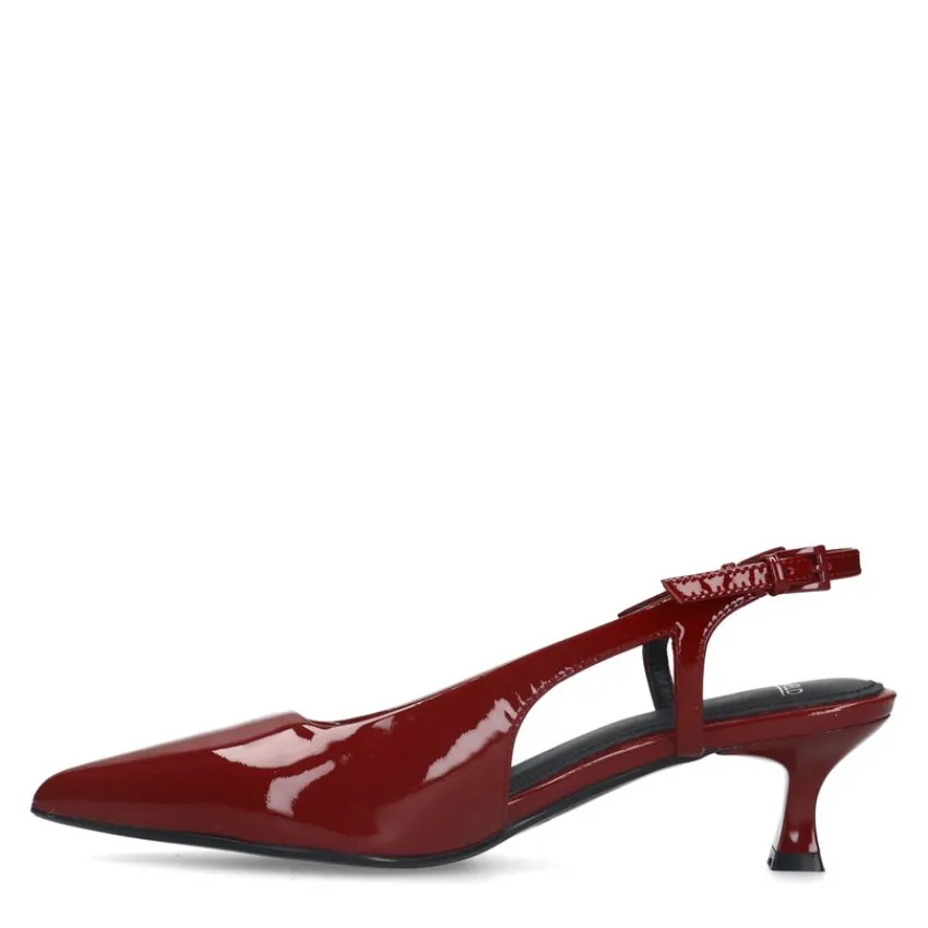 Manfield Rode lakleren slingbacks^DAMES Pumps|Slingbacks