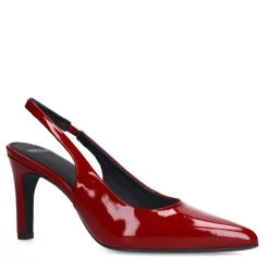 Manfield Rode lakleren slingbacks^DAMES Pumps|Slingbacks