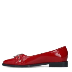 Manfield Rode leren loafers^DAMES Loafers