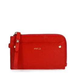 Manfield Rode leren portemonnee^ Portemonnees