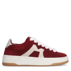 Manfield Rode suède sneakers^DAMES Sneakers