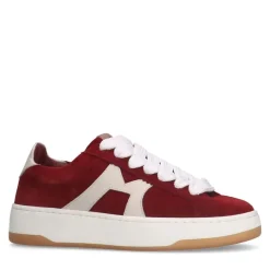 Manfield Rode suède sneakers^DAMES Sneakers