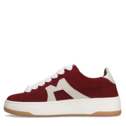Manfield Rode suède sneakers^DAMES Sneakers