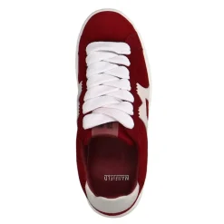 Manfield Rode suède sneakers^DAMES Sneakers
