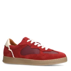 Manfield Rode suède sneakers^DAMES Sneakers