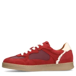 Manfield Rode suède sneakers^DAMES Sneakers