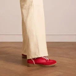 Manfield Rode suède sneakers^DAMES Sneakers