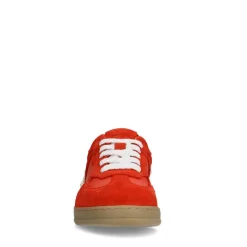 Manfield Rode suède sneakers^DAMES Sneakers
