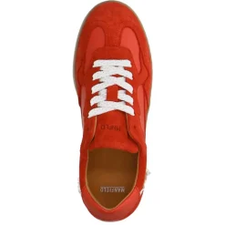 Manfield Rode suède sneakers^DAMES Sneakers