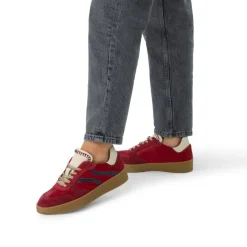 Manfield Rode suède sneakers^DAMES Sneakers