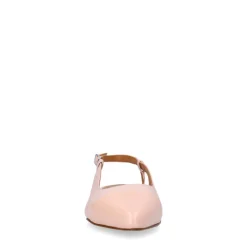 Manfield Roze leren slingbacks met lakleren neus^DAMES Pumps|Slingbacks