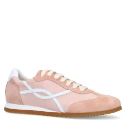 Manfield Roze leren sneakers^DAMES Sneakers