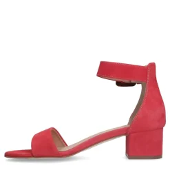 Manfield Roze suède sandalen met hak^DAMES Sandalen