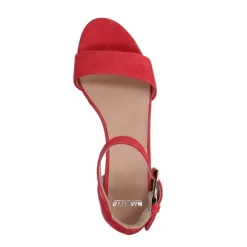 Manfield Roze suède sandalen met hak^DAMES Sandalen