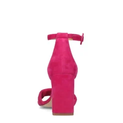 Manfield Roze suède sandalen met hak^DAMES Sandalen