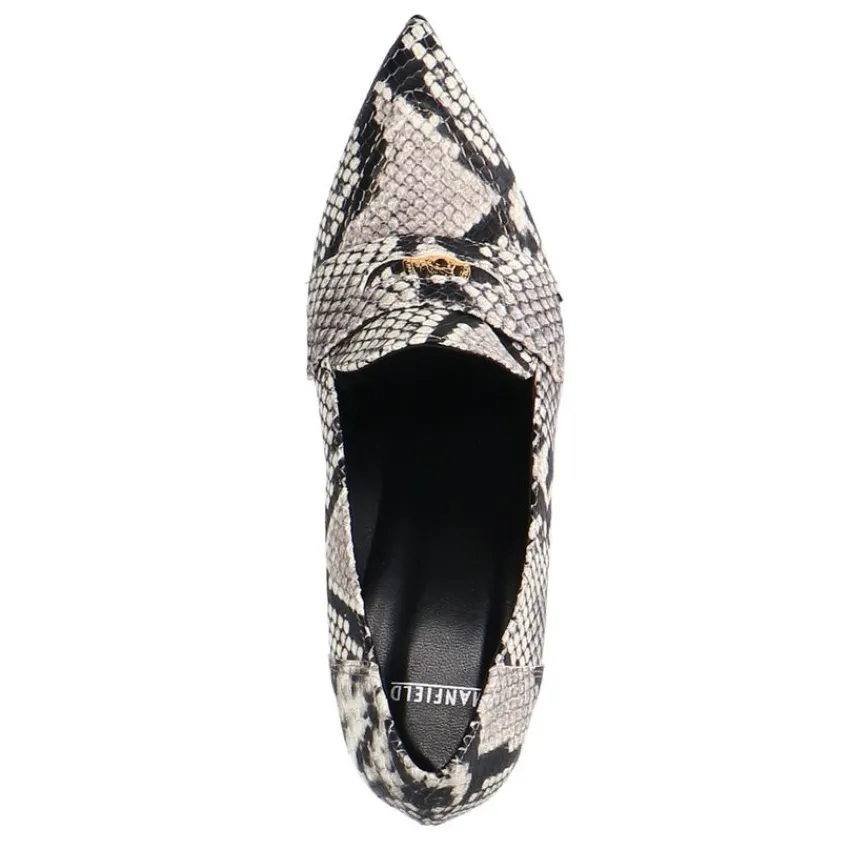 Manfield Slangenprint leren pumps^DAMES Pumps