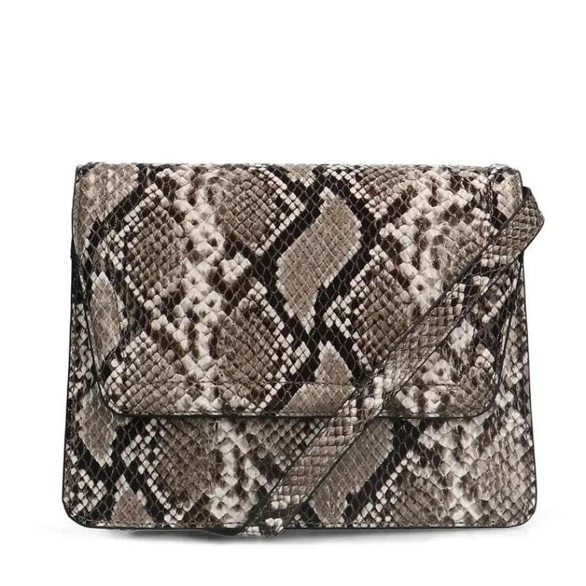 Manfield Slangenprint schoudertas^ Schoudertassen