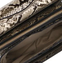 Manfield Slangenprint schoudertas^ Schoudertassen