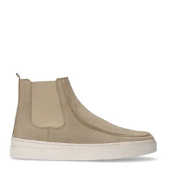 Manfield Suède beige chelsea boots^Heren Boots