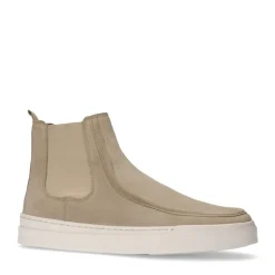 Manfield Suède beige chelsea boots^Heren Boots