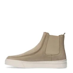 Manfield Suède beige chelsea boots^Heren Boots