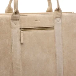 Manfield Suède beige shopper^ Shoppers