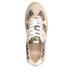 Manfield Suède leopard sneakers met details^DAMES Sneakers