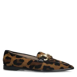 Manfield Suède panter loafers met gouden chain^DAMES Loafers