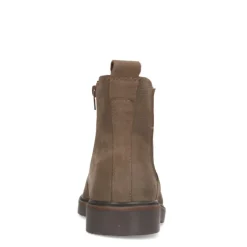 Manfield Taupe nubuck chelsea boots met rits^Heren Boots