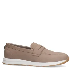 No Stress Taupe nubuck loafers^DAMES Loafers