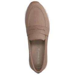 No Stress Taupe nubuck loafers^DAMES Loafers