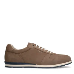 Van Lier Taupe Nubuck sneakers^Heren Sneakers