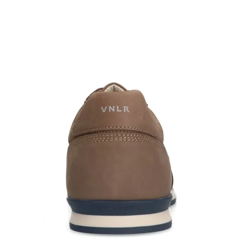 Van Lier Taupe Nubuck sneakers^Heren Sneakers