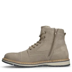 Manfield Taupe nubuck veterboots^Heren Boots
