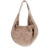 Manfield Taupe shopper met jacquard^ Shoppers