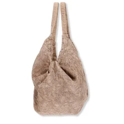 Manfield Taupe shopper met jacquard^ Shoppers