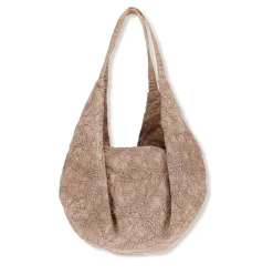 Manfield Taupe shopper met jacquard^ Shoppers