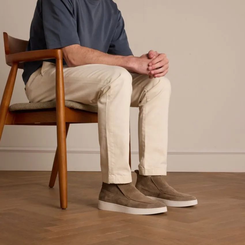 Manfield Taupe suède boots^Heren Boots