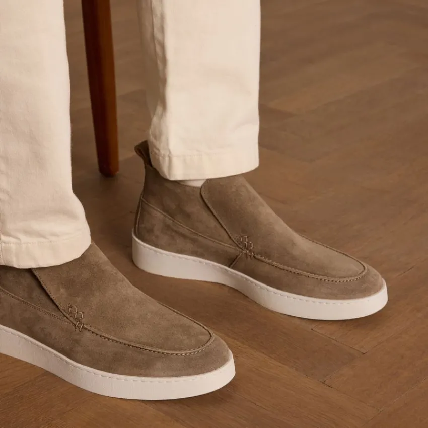 Manfield Taupe suède boots^Heren Boots