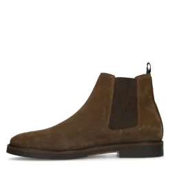 Manfield Taupe suède chelsea boots^Heren Boots